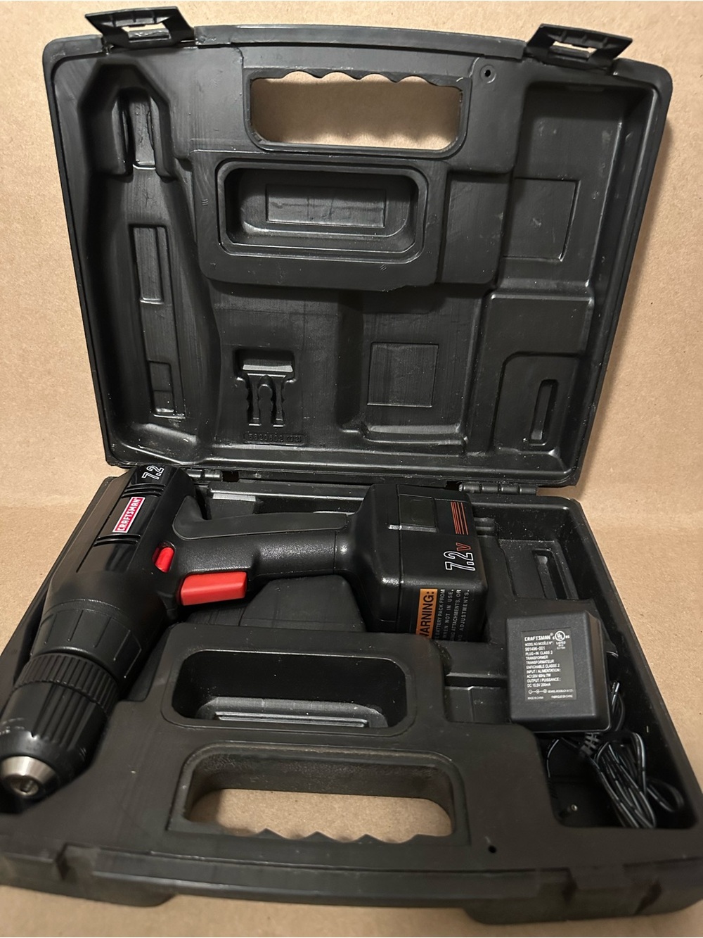 Craftsman 7.2 Amp Cordless Drill 3/8" Drive Reversible 2 Speed EXCELLENT!!
